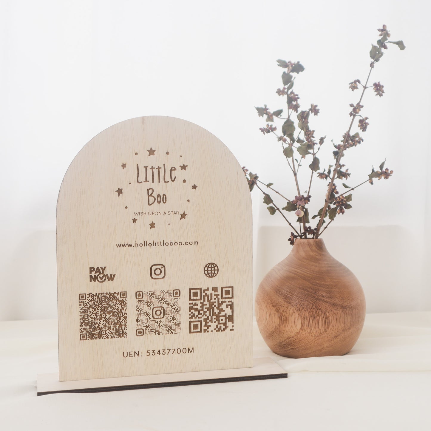 Engraved Business QR Code Signage (for payments & socials)