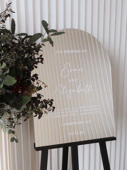 ELIZ Personalised Mirror Acrylic Wedding Welcome Signage