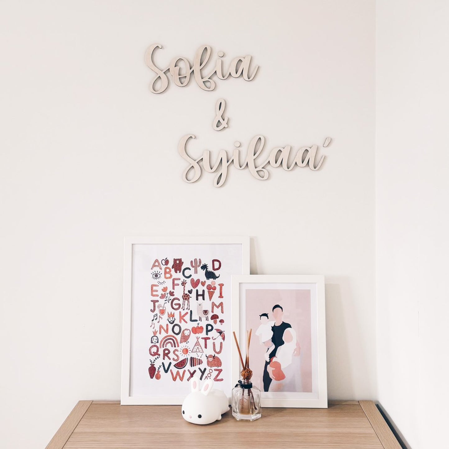 Minimalist Calligraphy Name Signage (Baby Name Sign)