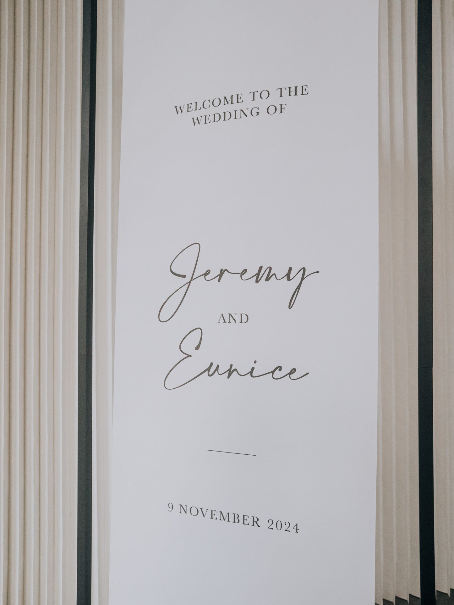 HAVRE Personalised Wedding Welcome Fabric Signage