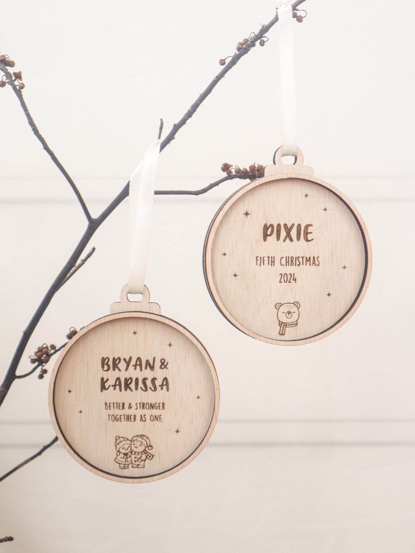 HYGGE Personalised Christmas Ornament (3 Shapes)