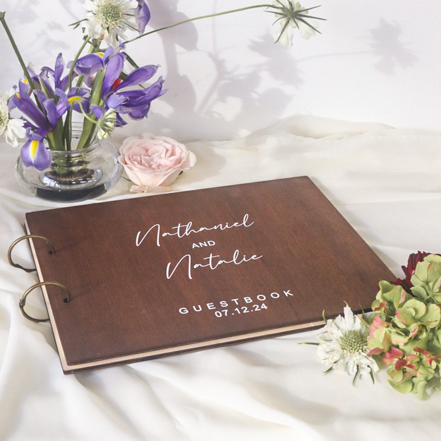 Personalised Wedding Guestbook (Wood) - A4