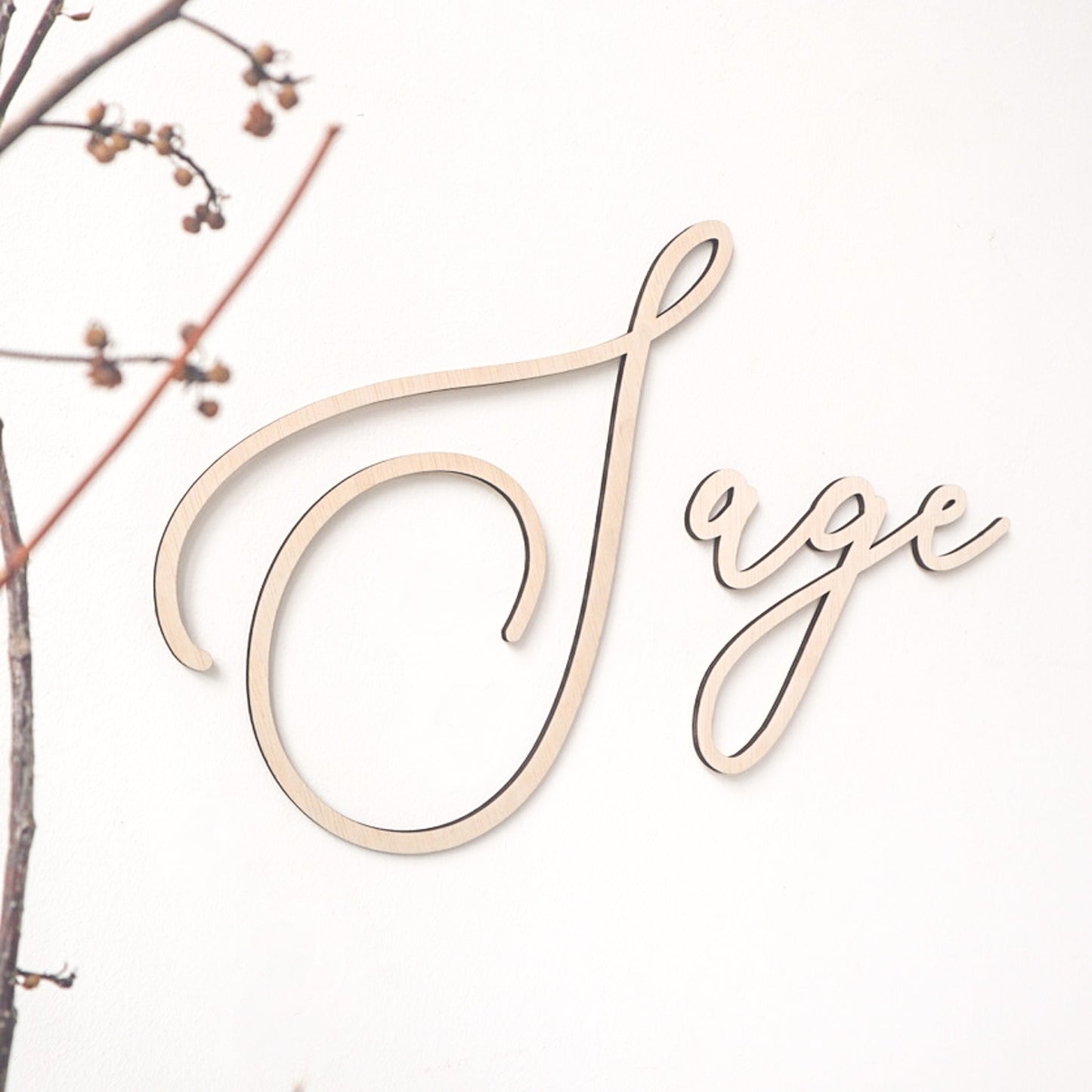 CLAIRE Calligraphy Name Signage (Baby/Kids Room Name Sign)