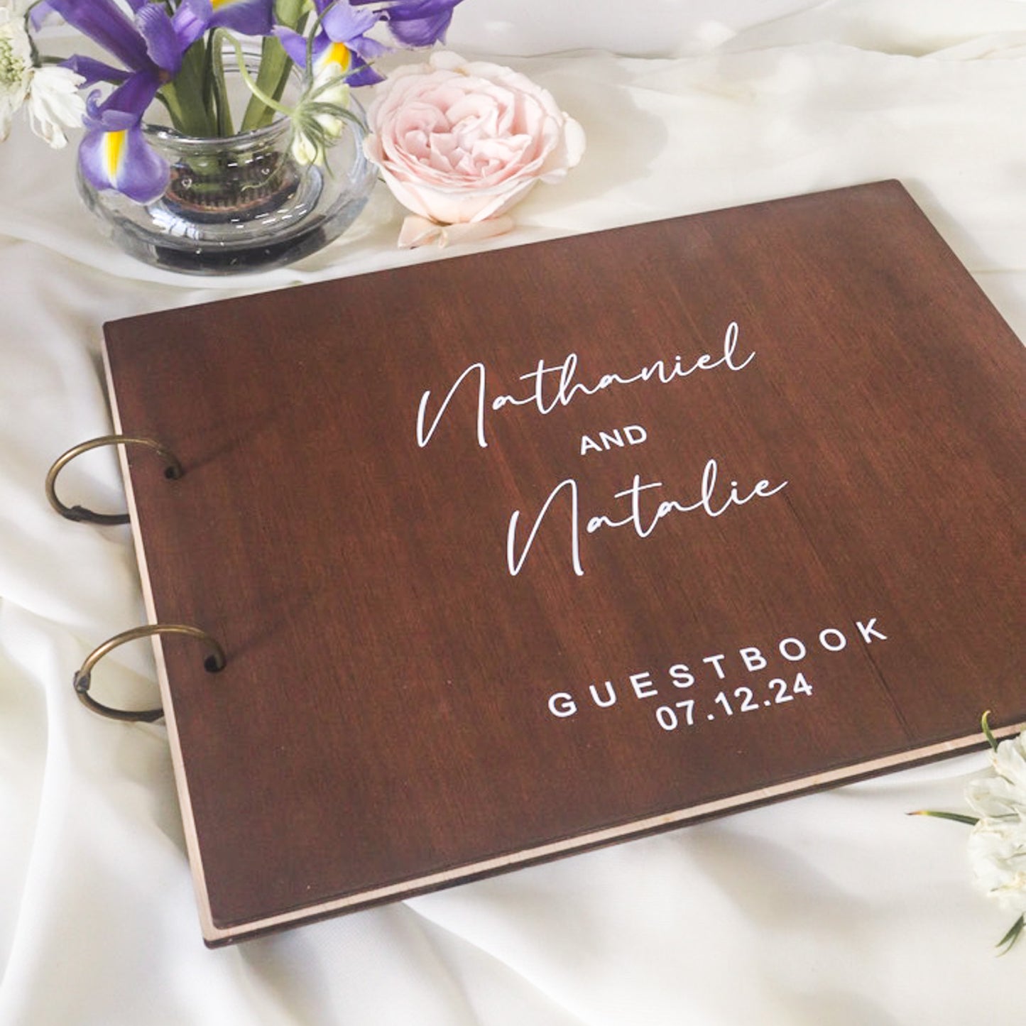 Personalised Wedding Guestbook (Wood) - A4