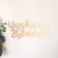 Personalised Wedding Backdrop Name Signage