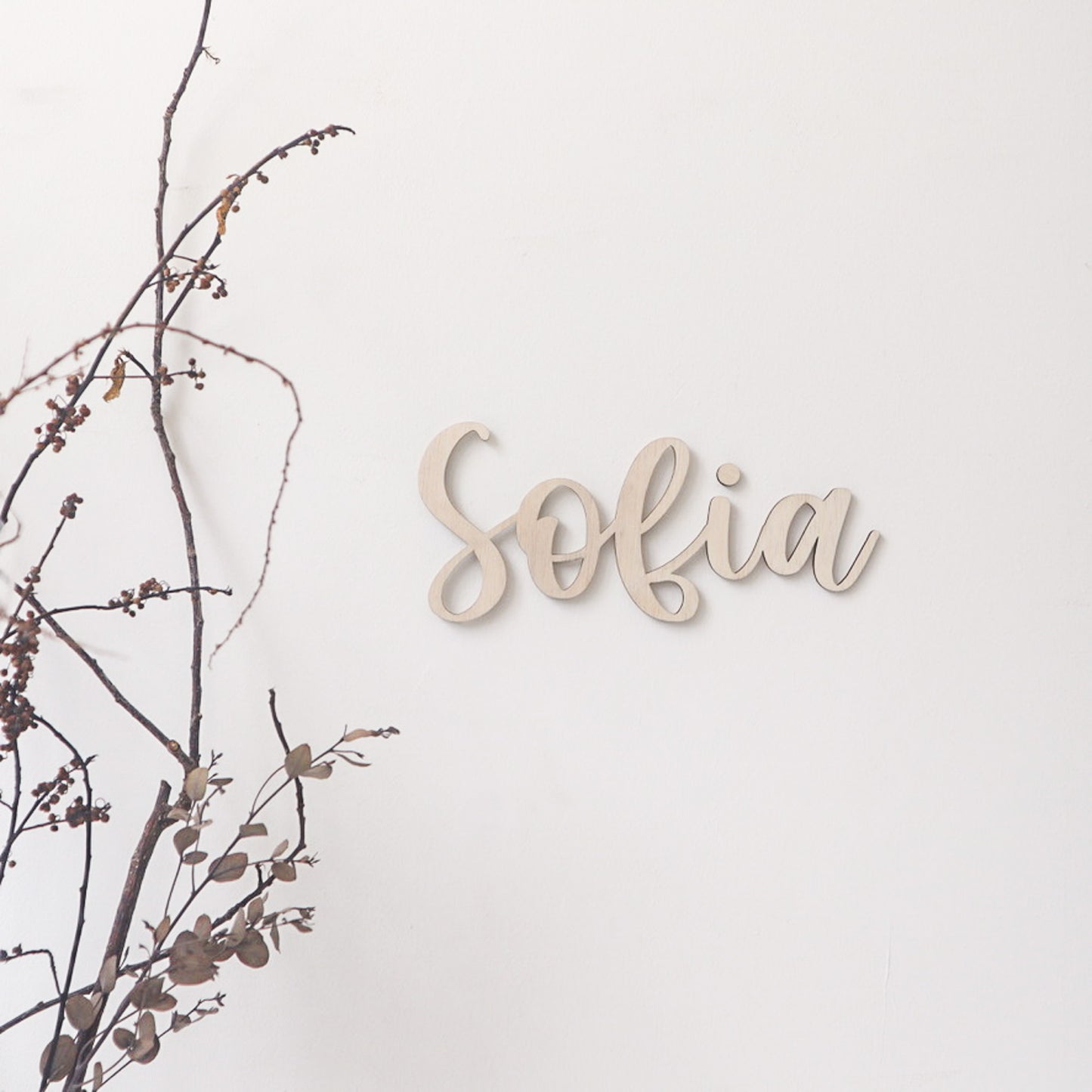 Minimalist Calligraphy Name Signage (Baby Name Sign)