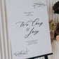 Botanicals wedding welcome signage 