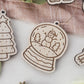 ENDEAR Engraved Christmas Ornaments (set of 5)