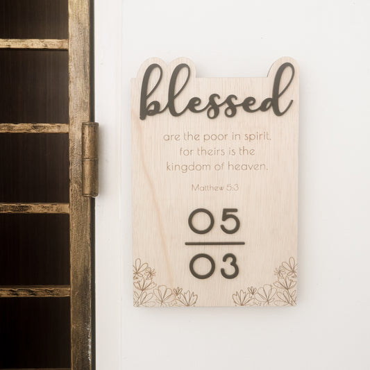 BLESSED BOTANICS Unit Number Sign (with verse/quote)