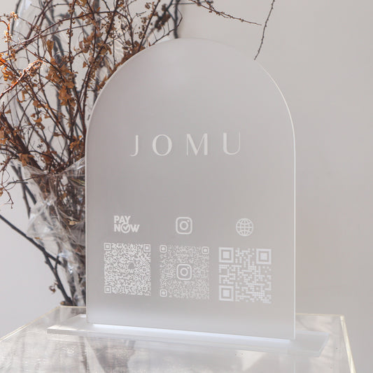 Engraved Business QR Code Signage (for payments & socials)