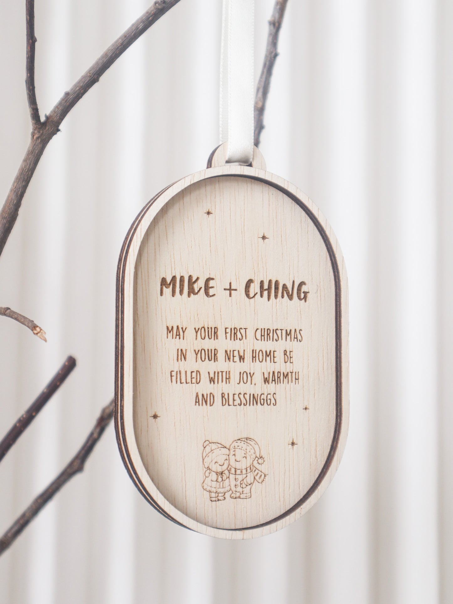 HYGGE Personalised Christmas Ornament (3 Shapes)