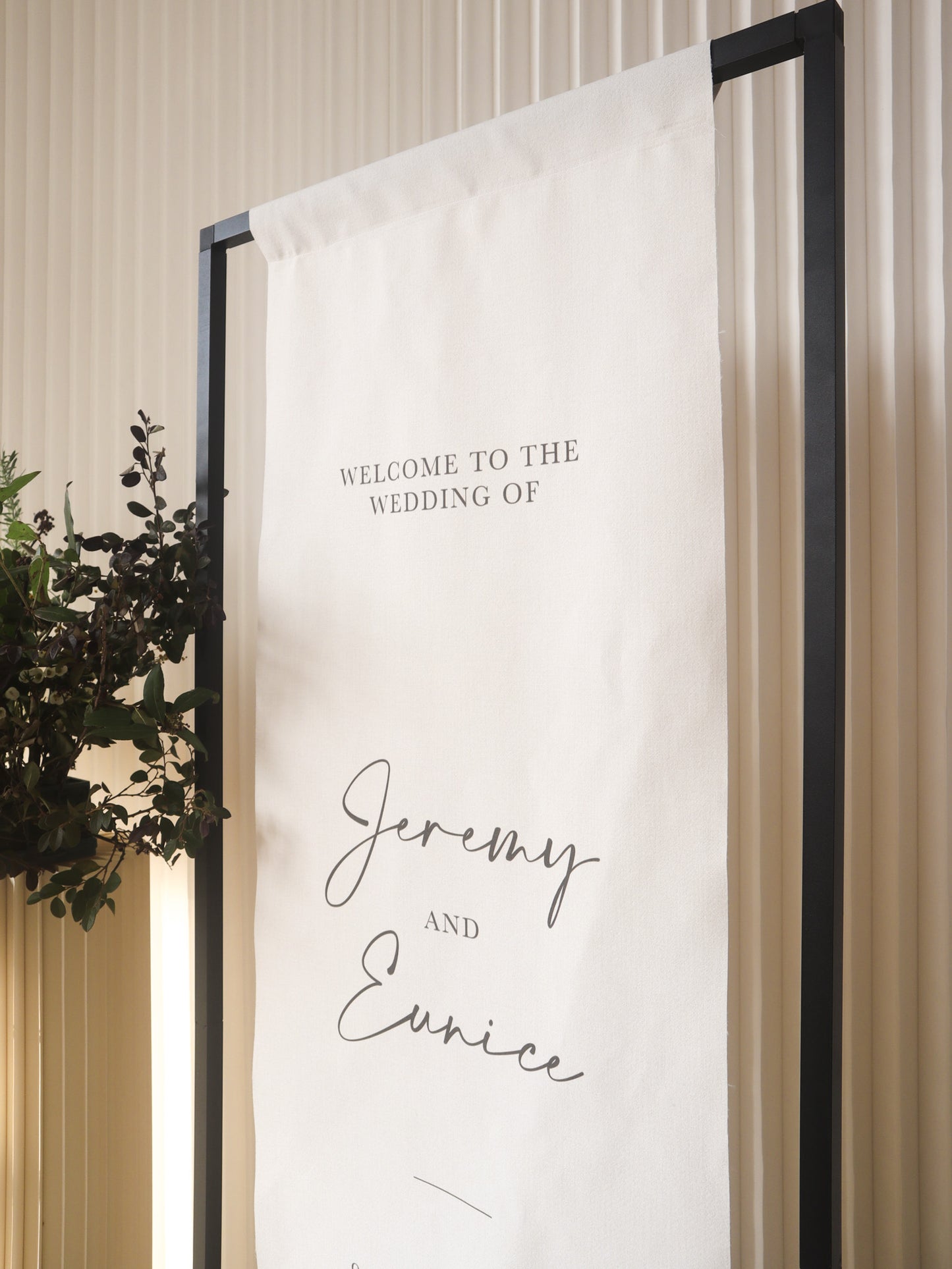 CASPAR Fabric Wedding Welcome Banner Signage