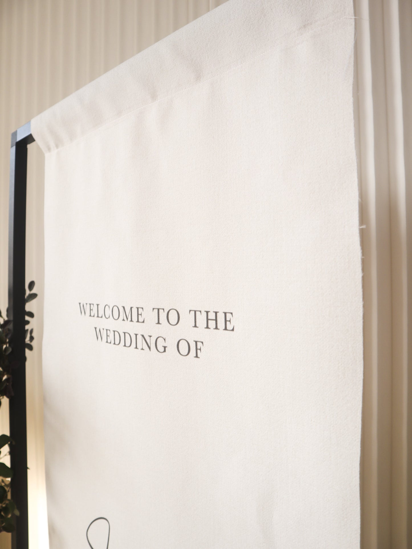 CASPAR Fabric Wedding Welcome Banner Signage