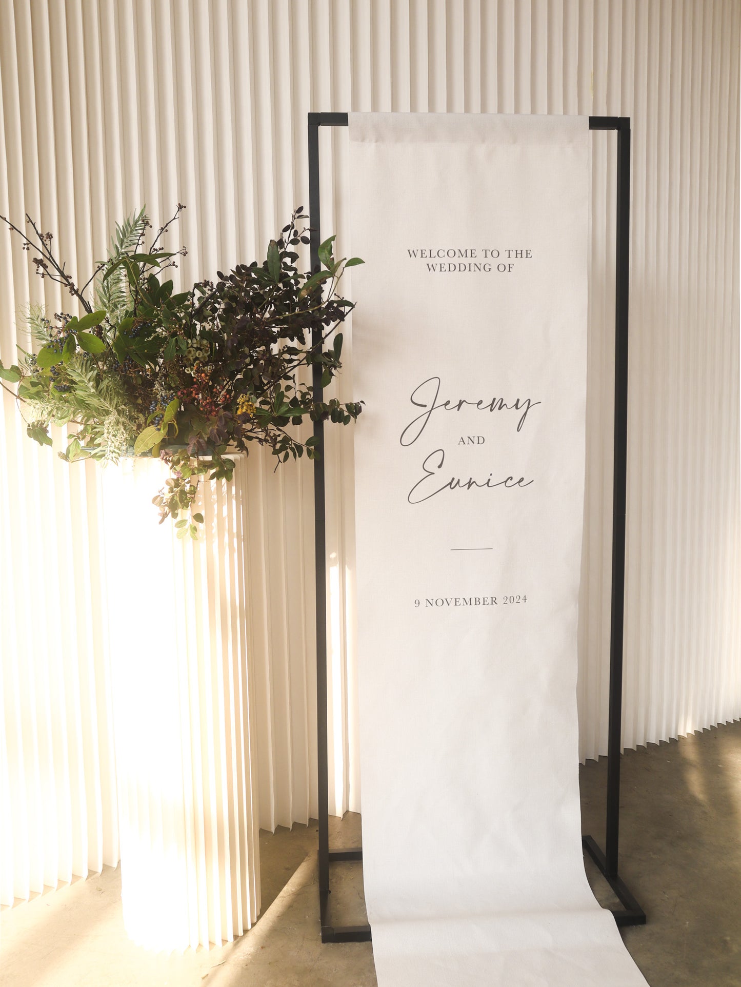 CASPAR Fabric Wedding Welcome Banner Signage