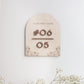 BOTANICS Arch Unit Number Sign (with small text engraving)